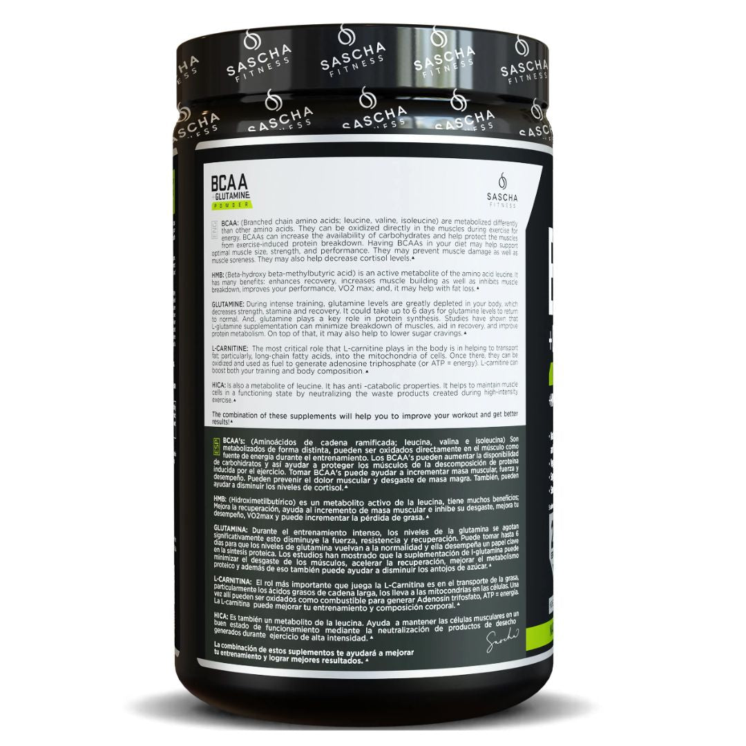 Aminoácidos BCAA Sascha Fitness | Lima Limón | Tienda En Forma Fit Colombia